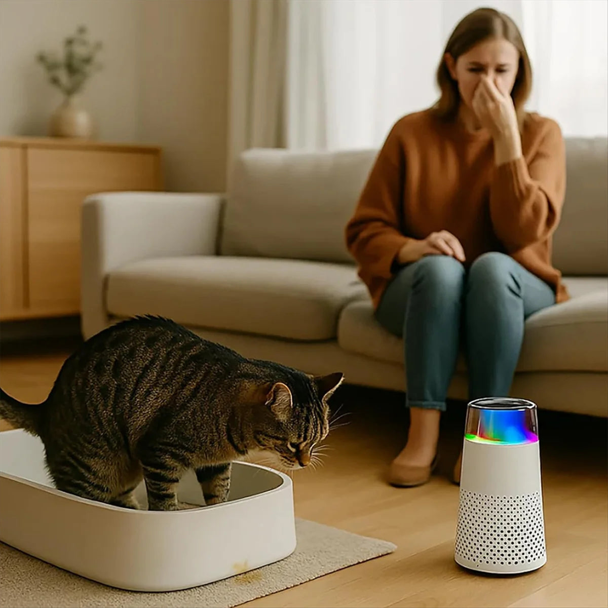 Mini Air Purifier With LED